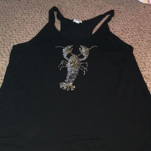 Flip sequin tank top